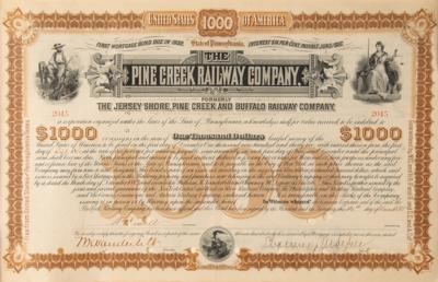 Lot #464 William K. Vanderbilt and Chauncey Depew Document Signed - Image 2