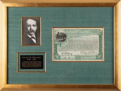 Lot #336 Edward H. Harriman Document Signed - Image 1