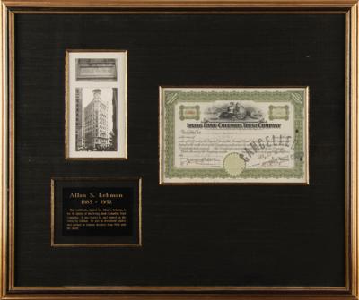 Lot #369 Allan S. Lehman Document Signed - Image 1