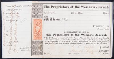 Lot #279 Henry Browne Blackwell Document Signed - Image 2