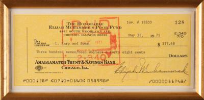Lot #394 Elijah Muhammad Signed Check - Image 2