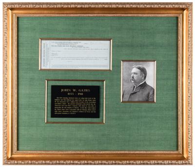 Lot #325 John W. Gates Document Signed - Image 1
