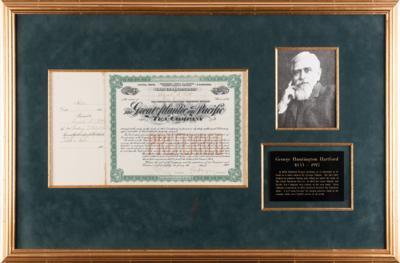 Lot #337 George Huntington Hartford Document Signed - Image 1