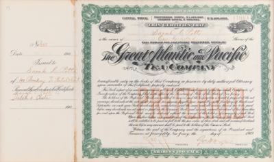 Lot #337 George Huntington Hartford Document Signed - Image 2