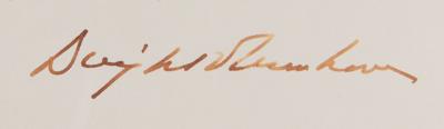 Lot #86 Dwight D. Eisenhower Document Signed as President for FDR Memorial Commission - Image 3