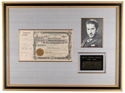 Lot #328 John Paul Getty Document Signed - Image 1