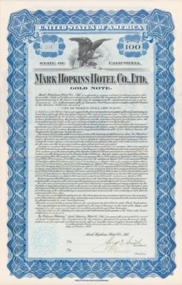 Lot #351 Mark Hopkins Hotel Gold Note - Image 2