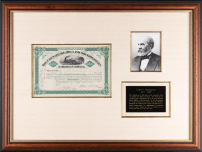 Lot #353 Collis P. Huntington Document Signed - Image 1