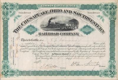 Lot #353 Collis P. Huntington Document Signed - Image 2