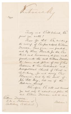 Lot #420 Queen Victoria Letter Signed