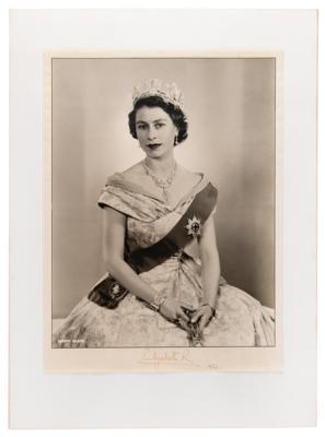 Lot #239 Queen Elizabeth II and Prince Philip (2) Oversized Signed Photographs - Image 2