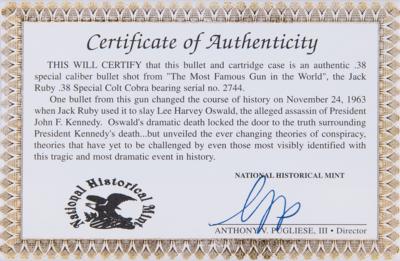 Lot #210 Jack Ruby: Bullet Fired From the Gun that Shot Oswald - Image 3