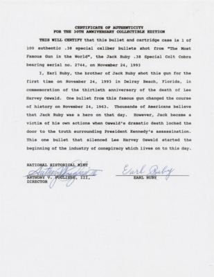 Lot #210 Jack Ruby: Bullet Fired From the Gun that Shot Oswald - Image 5