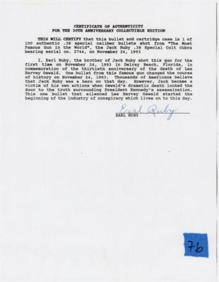 Lot #210 Jack Ruby: Bullet Fired From the Gun that Shot Oswald - Image 6