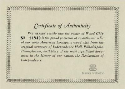 Lot #354 Independence Hall Wood Relic - Image 10