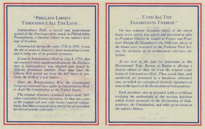 Lot #354 Independence Hall Wood Relic - Image 7