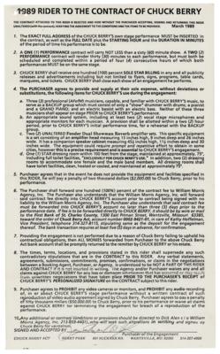 Lot #643 Chuck Berry Document Signed - Image 2