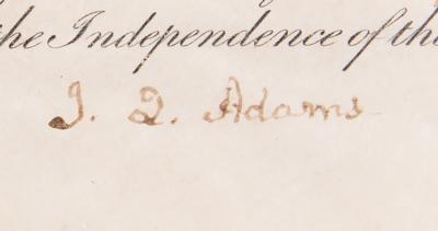 Lot #6 John Quincy Adams Document Signed as President - Image 2