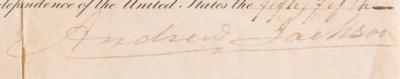 Lot #8 Andrew Jackson Document Signed as President - Image 2