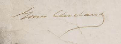 Lot #75 Grover Cleveland Document Signed as President - Image 2