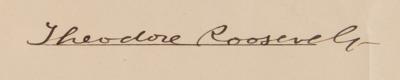 Lot #27 Theodore Roosevelt Document Signed as President - Image 2