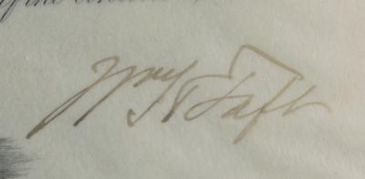 Lot #833 William H. Taft Document Signed as President - Image 2