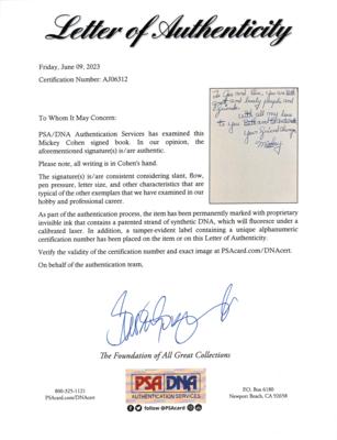 Lot #300 Mickey Cohen Signed Book - Mickey Cohen: In My Own Words - Image 5