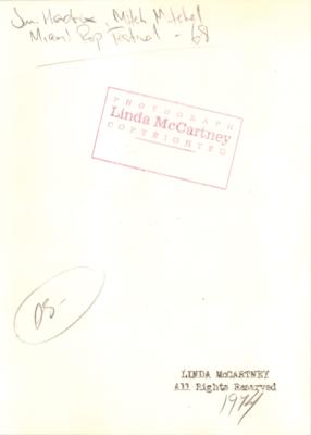 Lot #668 Jimi Hendrix and Mitch Mitchell Original Photograph by Linda McCartney - Image 2