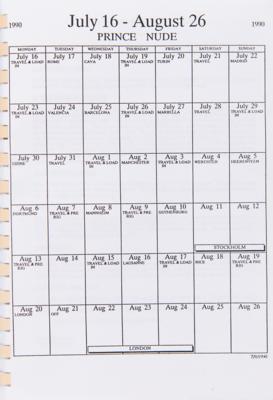 Lot #693 Prince 1990 Nude Tour Itinerary (European Leg) - Image 2