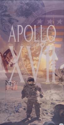 Lot #527 Gene Cernan Signed 'Apollo XVII' Poster - Image 1