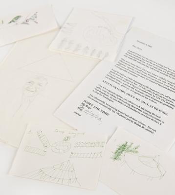 Lot #733 Marlon Brando Typed Letter Signed and (5) Original Sketches - From the Collection of His Business Manager - Image 1