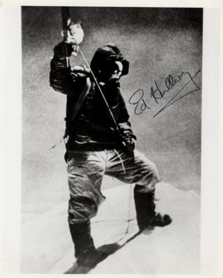 Lot #341 Edmund Hillary Signed Photograph