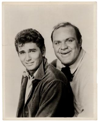 Lot #729 Bonanza: Michael Landon and Dan Blocker Signed Photograph - Image 1