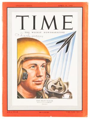 Lot #509 Chuck Yeager Signed Magazine