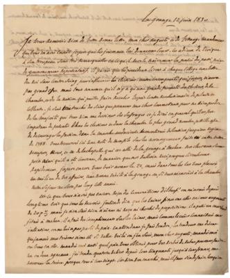 Lot #474 Marquis de Lafayette Autograph Letter Signed on the July Revolution (1830) - Image 1