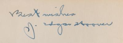 Lot #347 J. Edgar Hoover Signed Book - Masters of Deceit - Image 2
