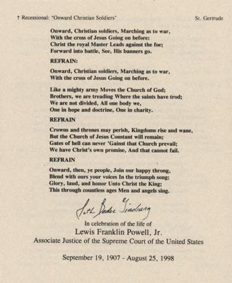 Lot #223 Ruth Bader Ginsburg Signed Funeral