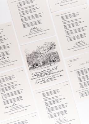 Lot #440 Supreme Court (9) Signed Funeral Programs