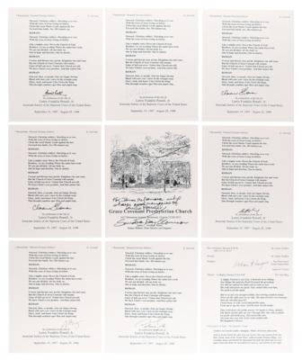 Lot #440 Supreme Court (9) Signed Funeral Programs for Justice Lewis F. Powell Jr. - Image 2