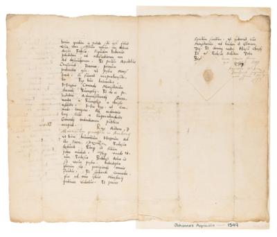 Lot #246 Johannes Agricola Document Signed on Good Friday (1549) - Image 2