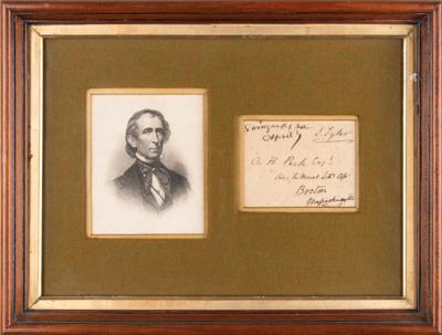 Lot #201 John Tyler Signed Free Frank - Image 1