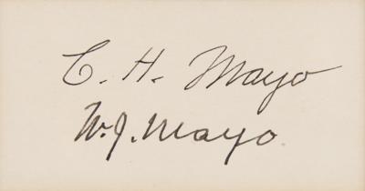 Lot #380 Mayo Brothers Signatures - Image 2
