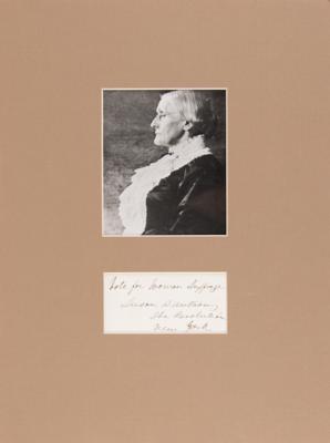 Lot #249 Susan B. Anthony Autograph Quote Signed - 