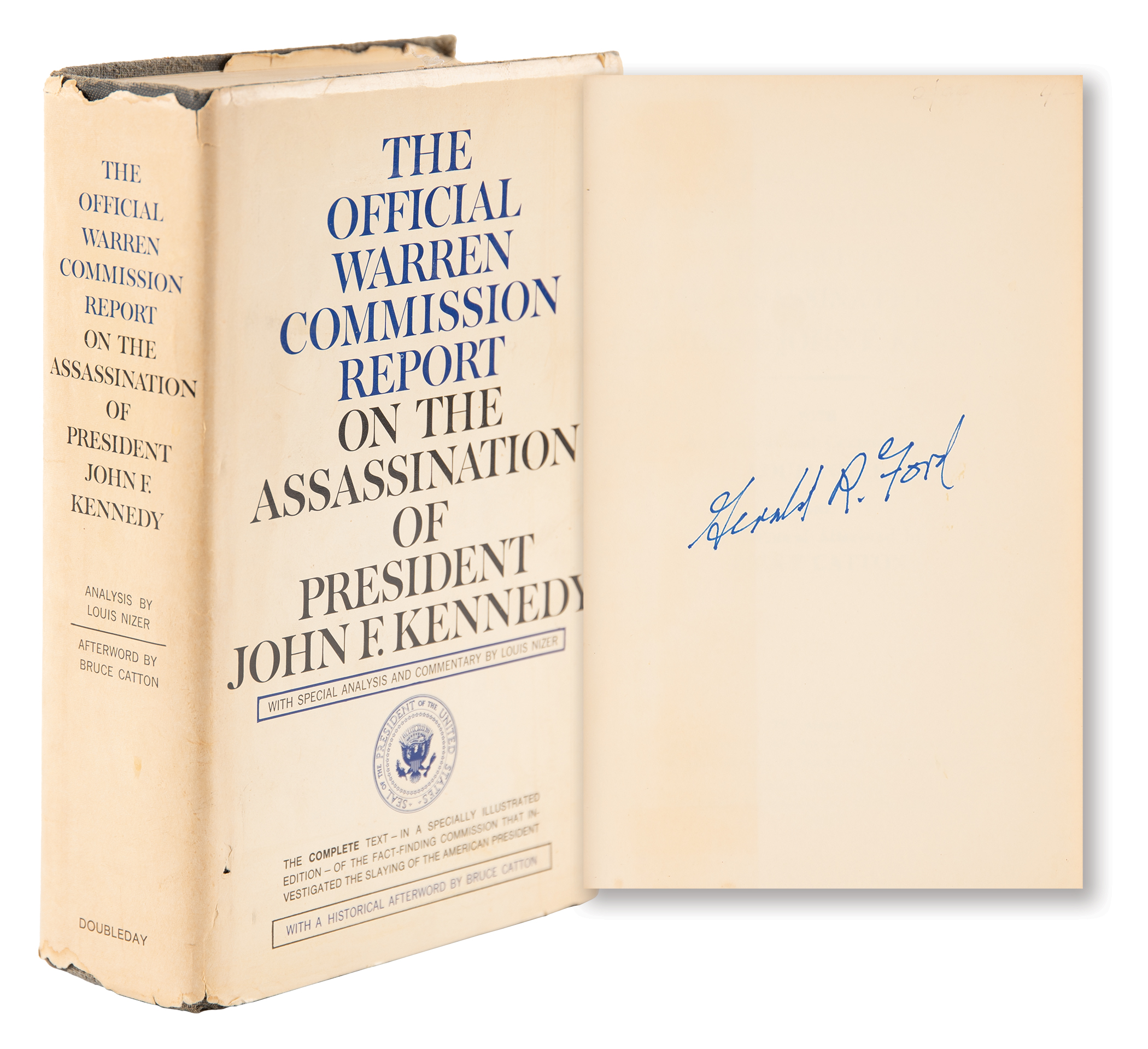 Lot #103 Gerald Ford Signed Book - Warren Commission Report - Image 1