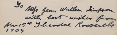 Lot #26 Theodore Roosevelt Signed Photograph as President - Image 2