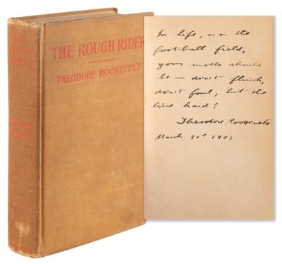 Lot #25 Theodore Roosevelt Signed 'The Rough Riders' Book as President - 
