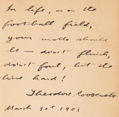 Lot #25 Theodore Roosevelt Signed 'The Rough Riders' Book as President - 