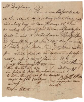 Lot #413 Potomac Company: Tobias Lear Document Signed - Image 1