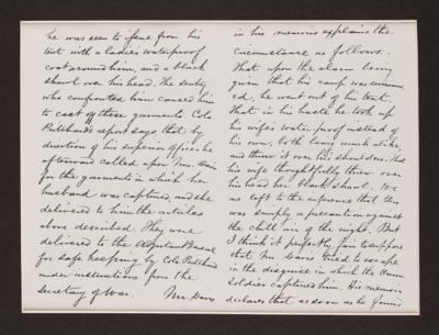 Lot #475 Jefferson Davis Framed Display with Letter Signed and Fort Monroe Hair Strands and Hat Fabric - Image 7