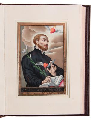 Lot #235 Marie Antoinette and Sisters Signed Hand-Painted Devotional Miniature Book - Image 2